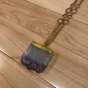 Express long stone necklace